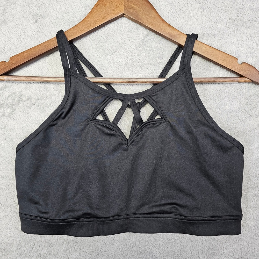 Victoria's Secret VSX Victoria Sport Strappy Sports Bra Black Medium Support